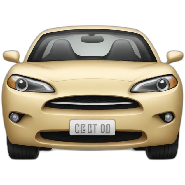 Car looking like brad pitt emoji