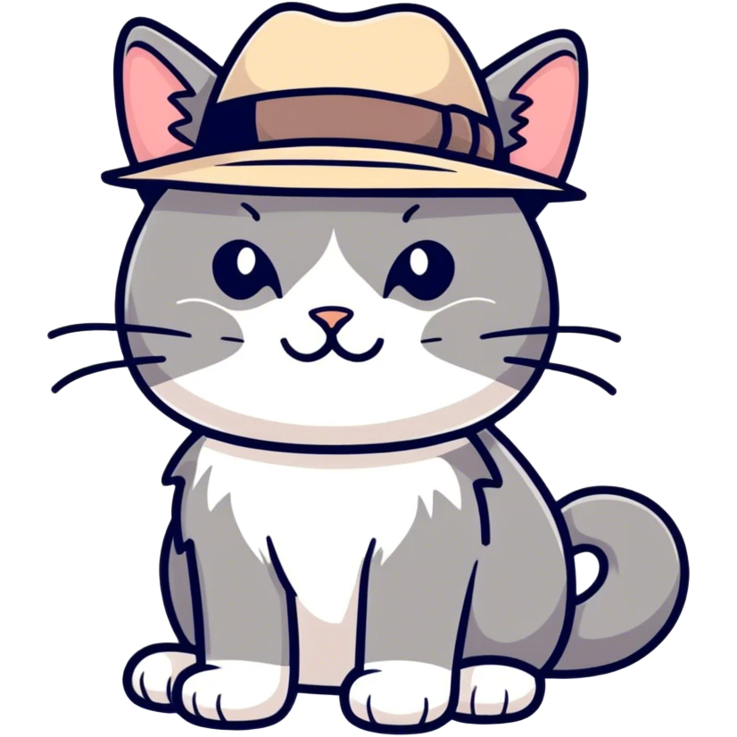 Cat wearing hat emoji