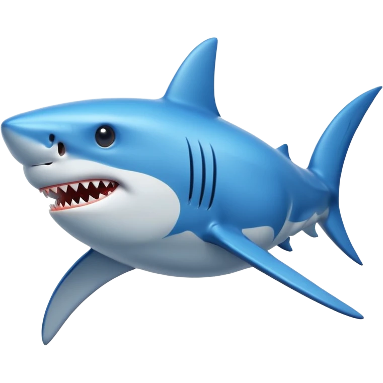 Shark hype blue emoji