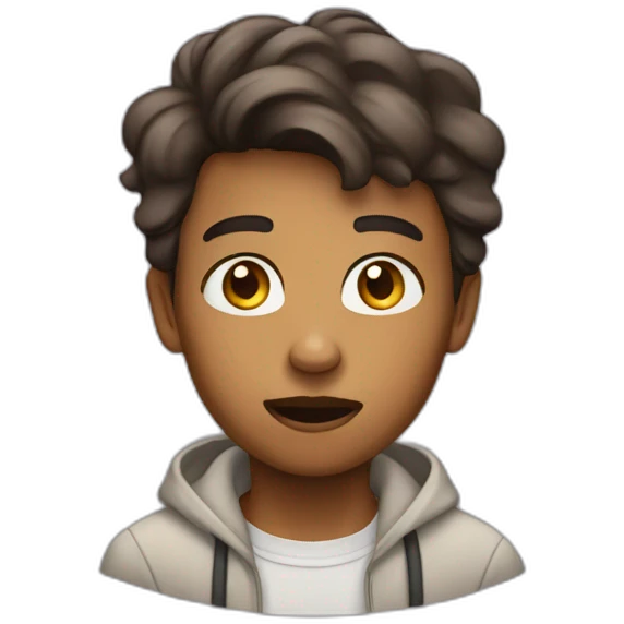 astonished face agender medium skin tone emoji