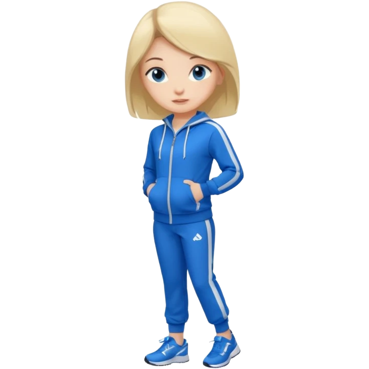 girl walks in a tracksuit  emoji