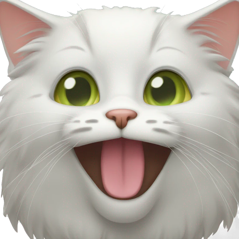 Cat with funny emoji