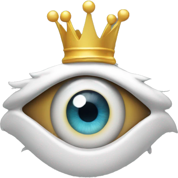 eye with a crown floating over emoji