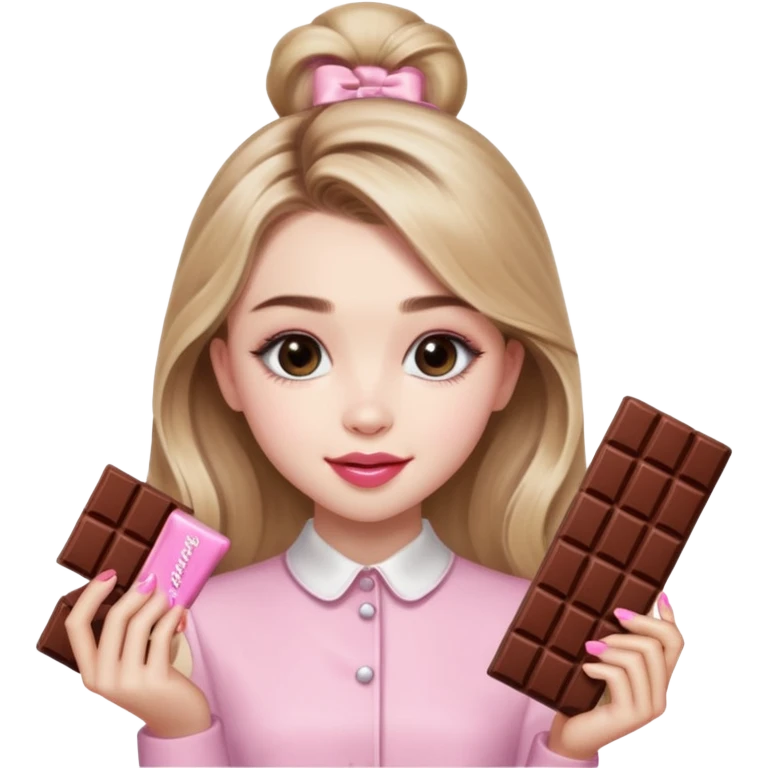 Sabrina carpenter sweet tooth perfume (shaped liked a light pink chocolate bar)  emoji