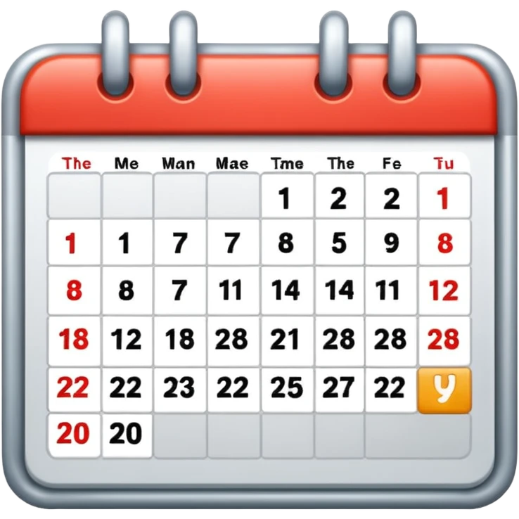 Calendar 🗓️ emoji