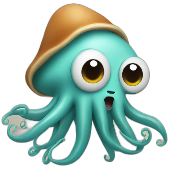 squid celebrating emoji