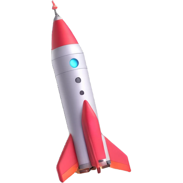 robot like a rocket flying up emoji