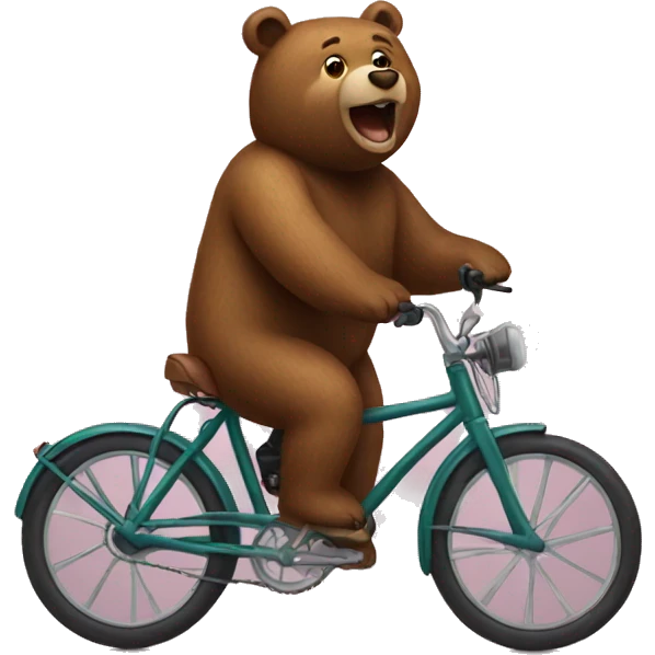 Bear on a bike emoji