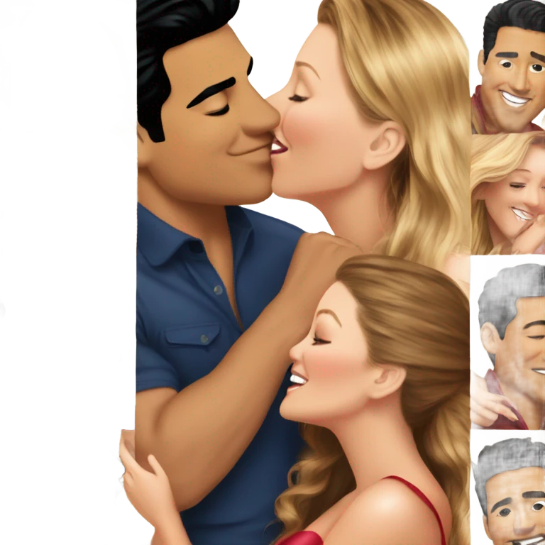 Mario Lopez kissing Blake lively emoji