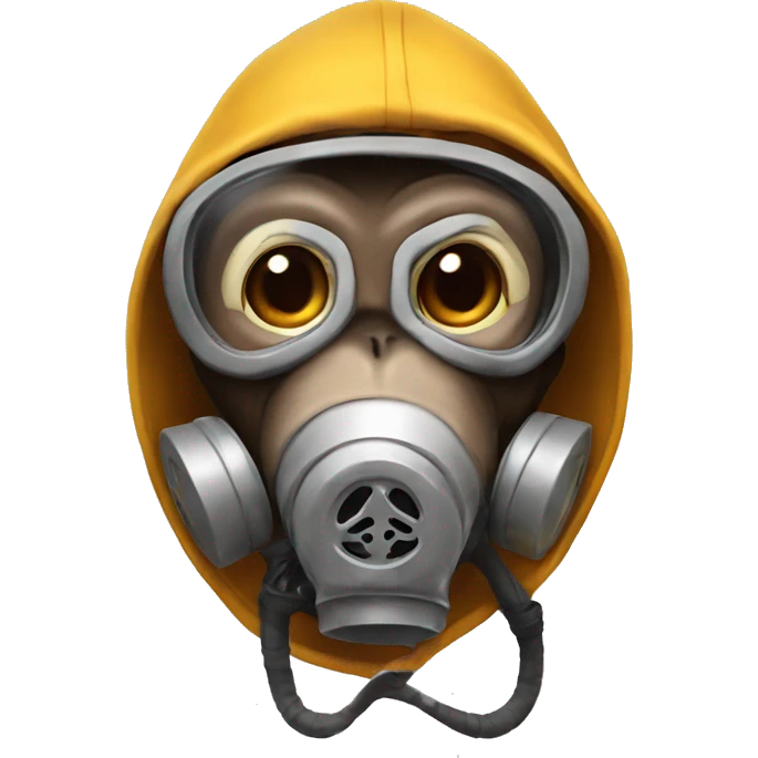 monkey with a gas mask smile emoji