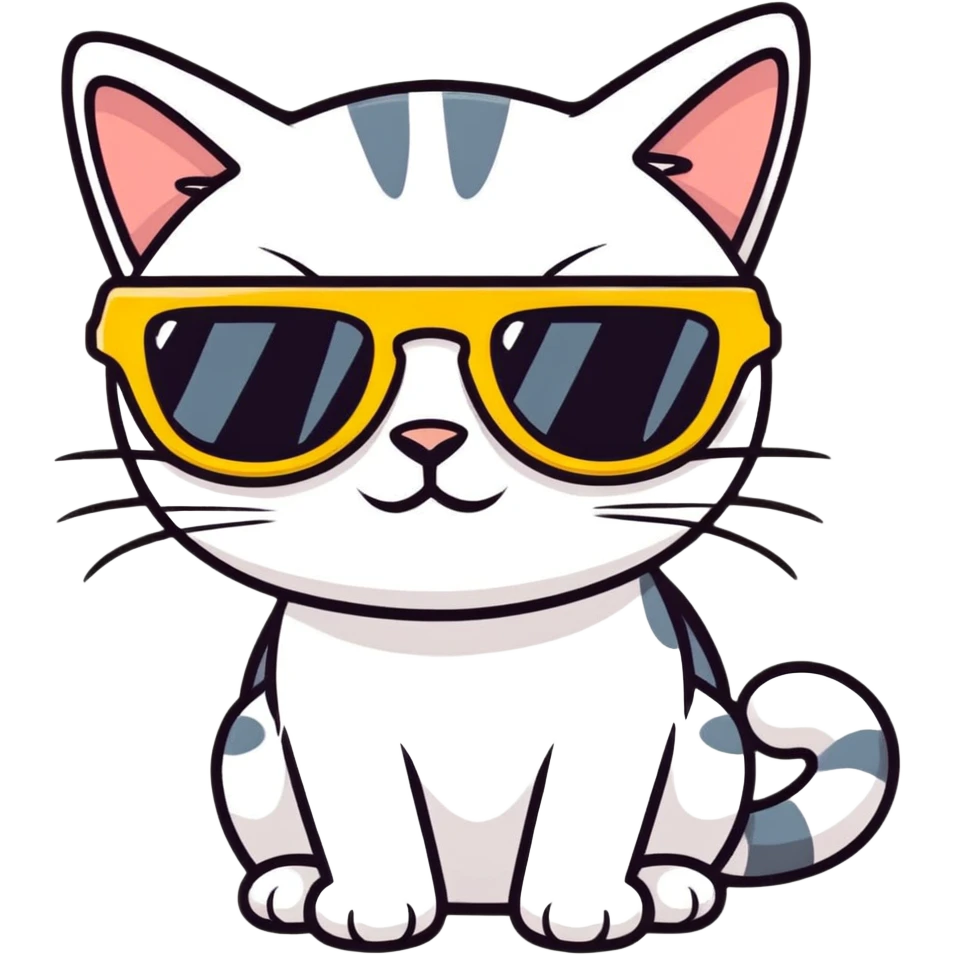 Cat with sunglasses emoji