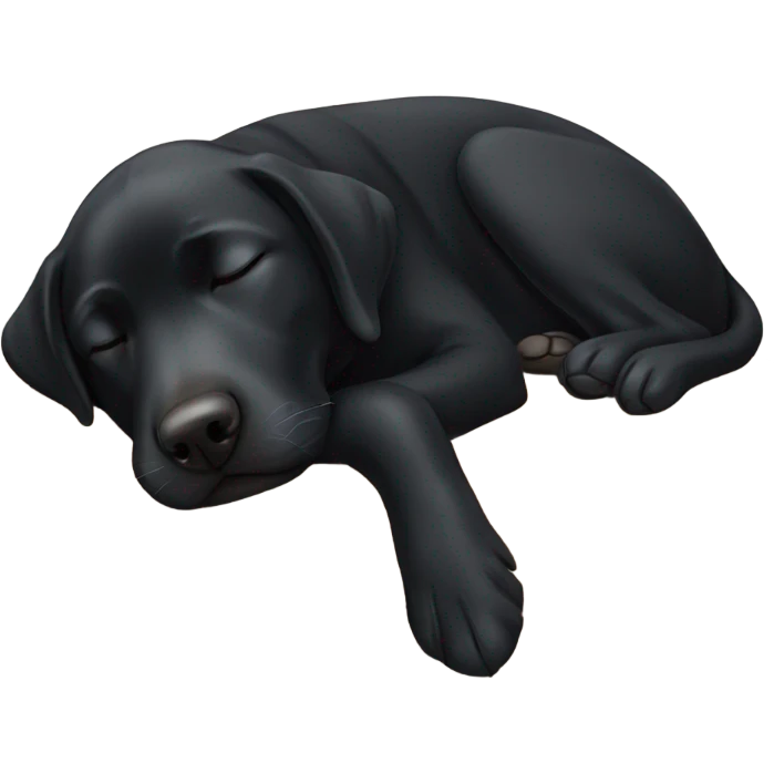 black labrador sleeping emoji
