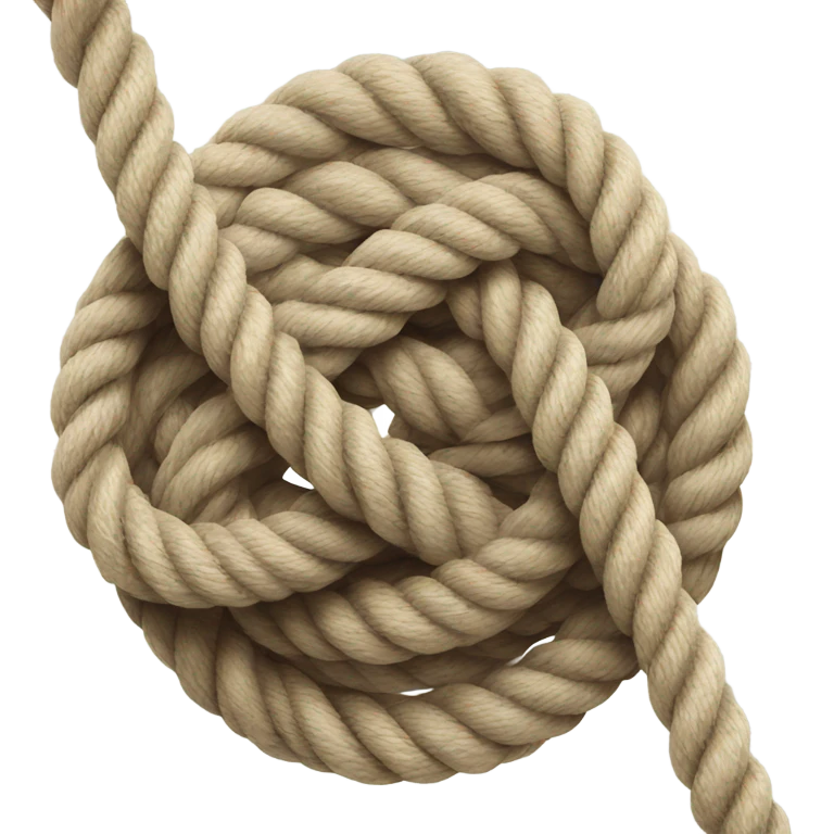 Rope with 8 knot emoji