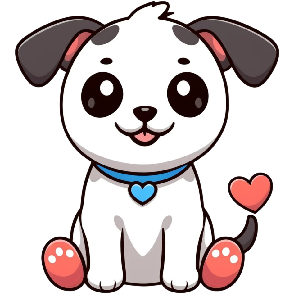 puppy in love emoji