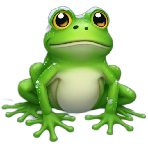frog in snow emoji