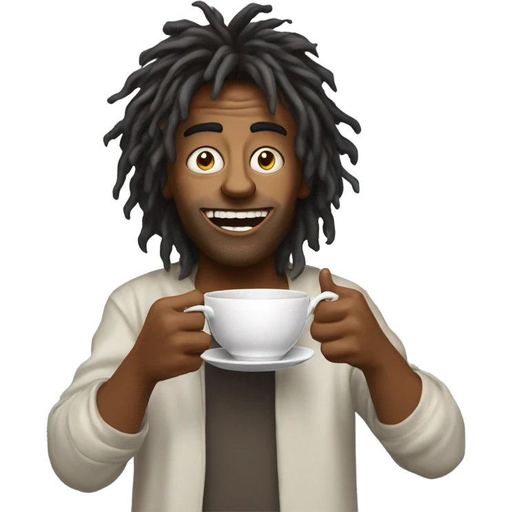 Mad with teacup emoji