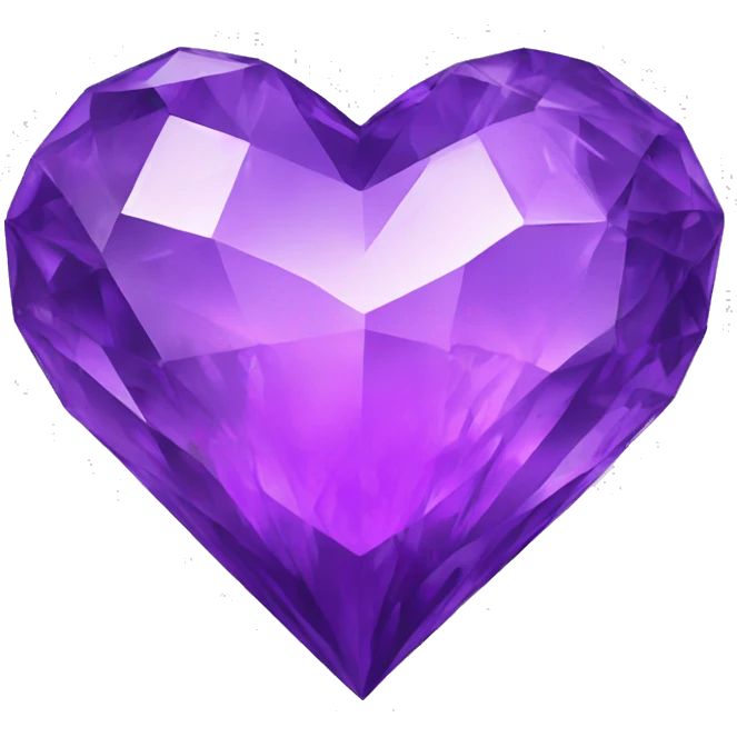 Purple crystal heart emoji