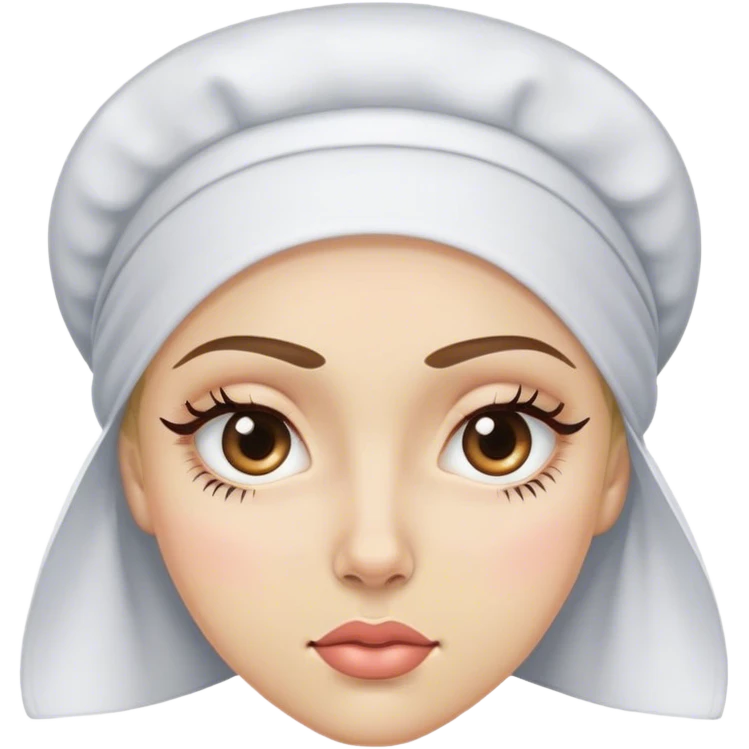 Eye roll bonnet edges with lashes  emoji
