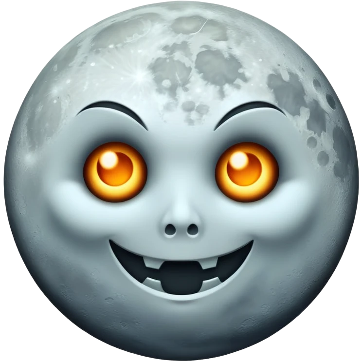 Spooky moon emoji