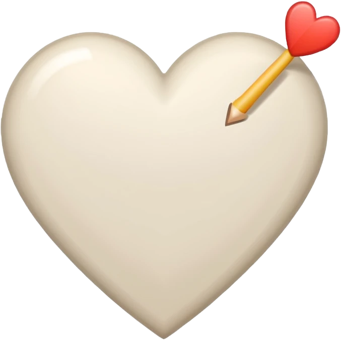 Arrowed heart white with neutral colors emoji
