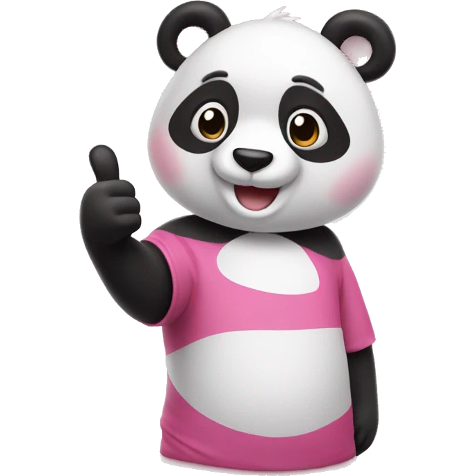 Pink Panda thumbs up  emoji