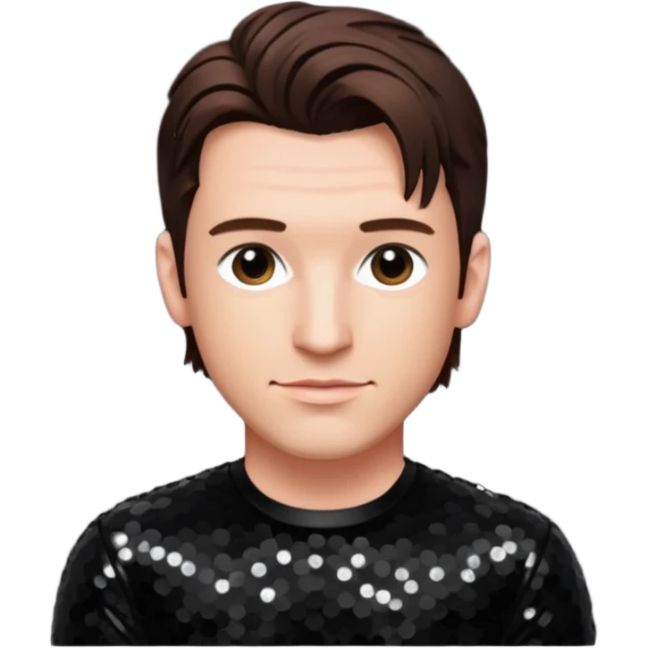 JC Chasez from 'N Sync with brown hair, black sequin outfit emoji