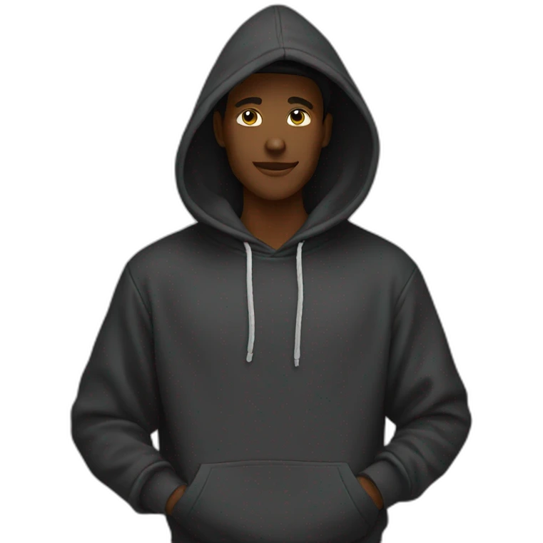 Hoodie black emoji