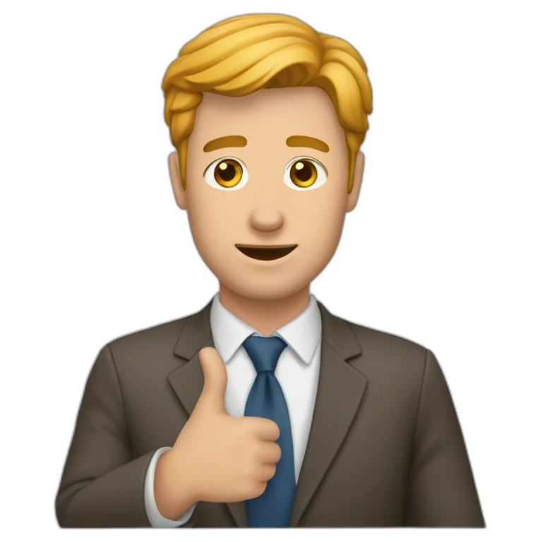 Un homme qui lève la main a 75 degrés  emoji
