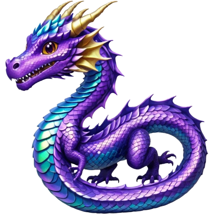 glitter purple dragon emoji