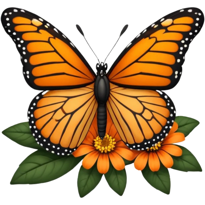 Monarch butterfly emoji