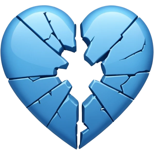 Blue broken heart  emoji