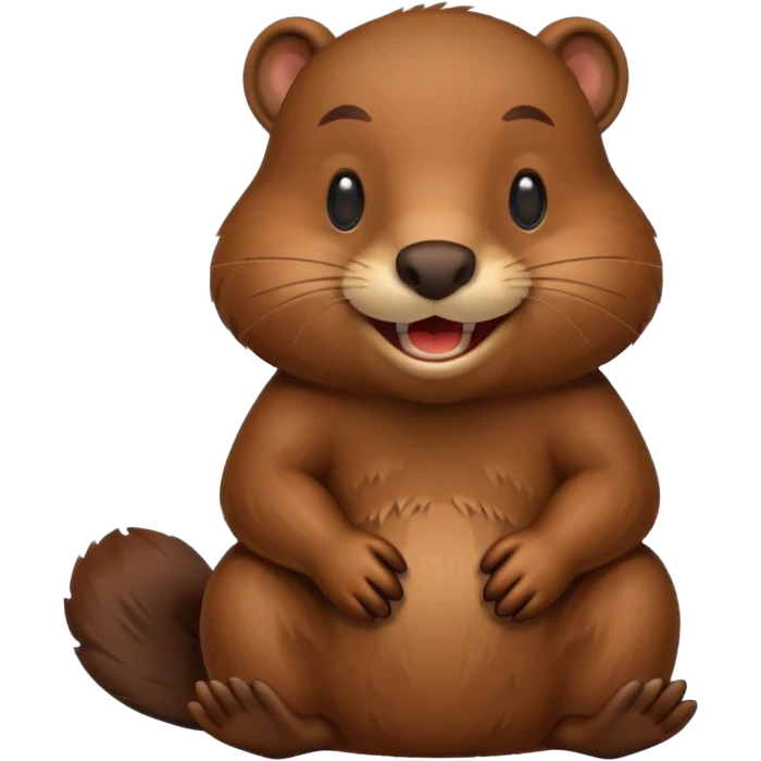 Smiling beaver  emoji
