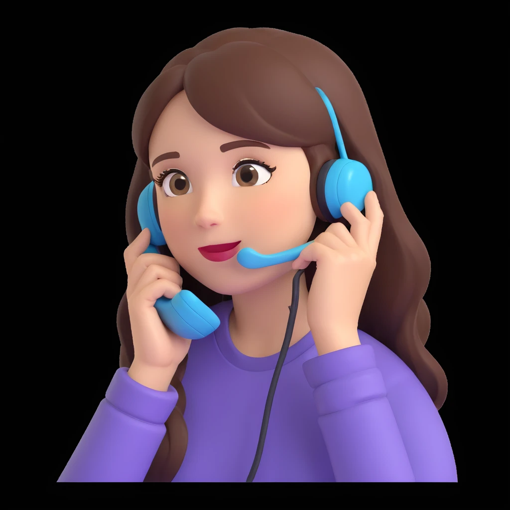 girl talking on phone, close up pose emoji