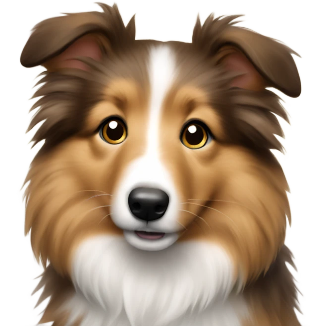 Sheltie puppy emoji