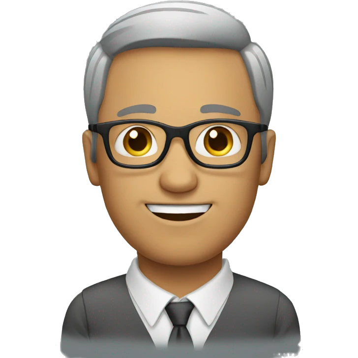 man with glasses emoji