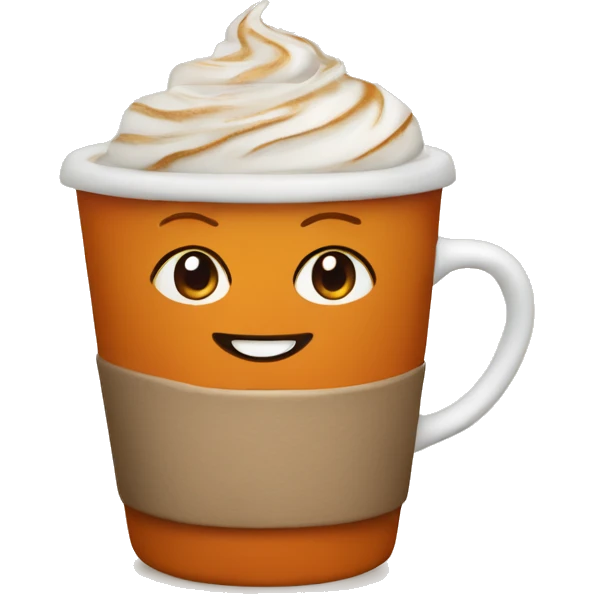 Pumpkin spice latte emoji