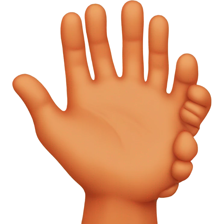 Orange hands emoji