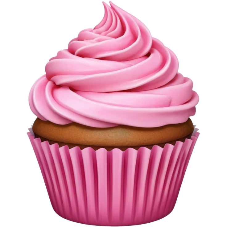 Cupcake with pink icing emoji