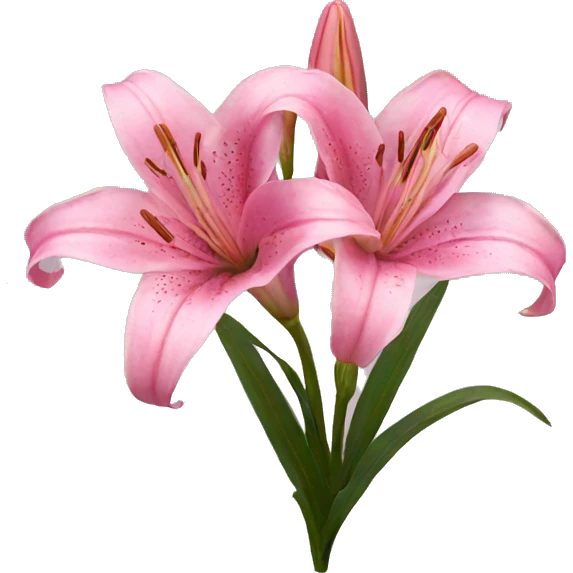 Pink lilies emoji