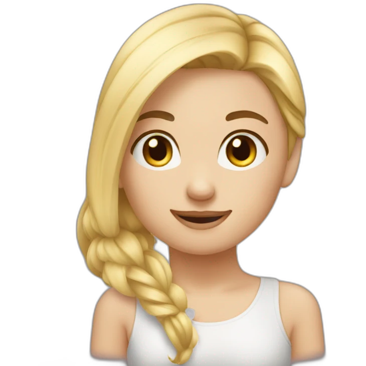 Mädchen mit Pony blond emoji