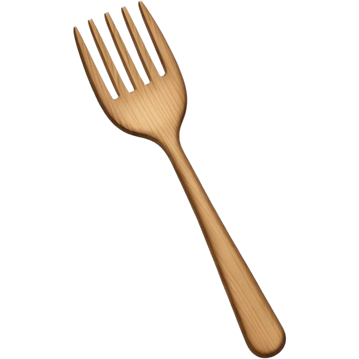 non-reusable wooden fork emoji