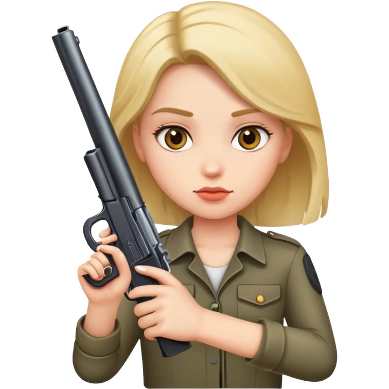 Girl holding gun  emoji