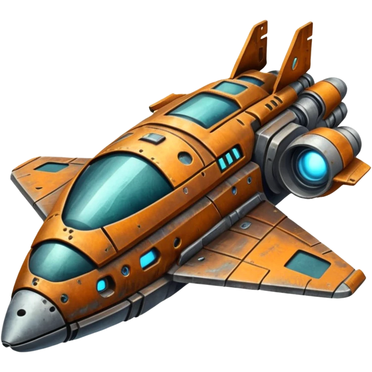 futuristic scrap spaceship  emoji