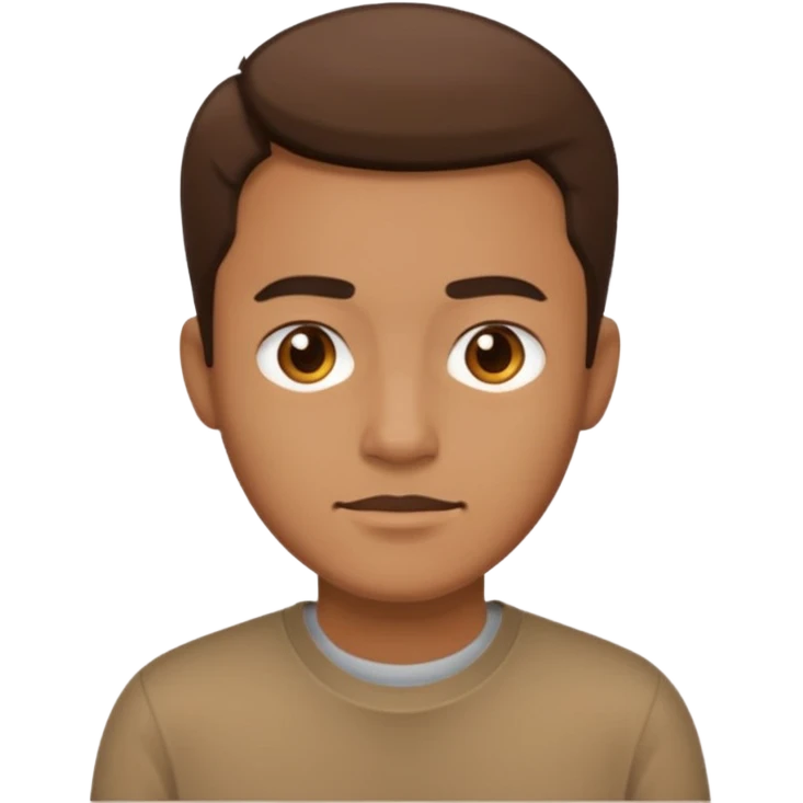 man wear brown shirt emoji
