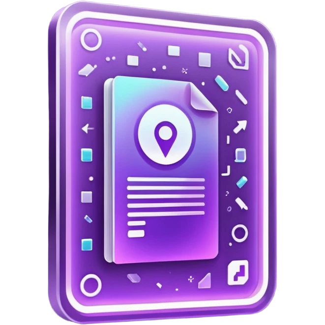 holographic purple document emoji