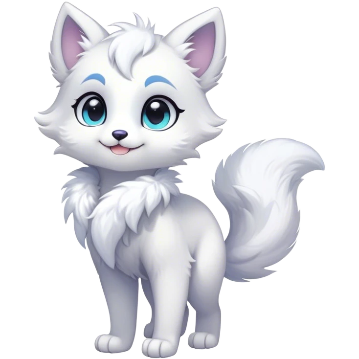 Full body Kawaii bright fantasy ethereal anthro fursona animal emoji