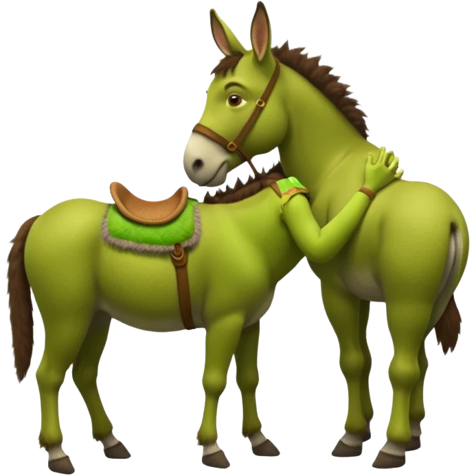 Shrek petting Donkeys butt emoji