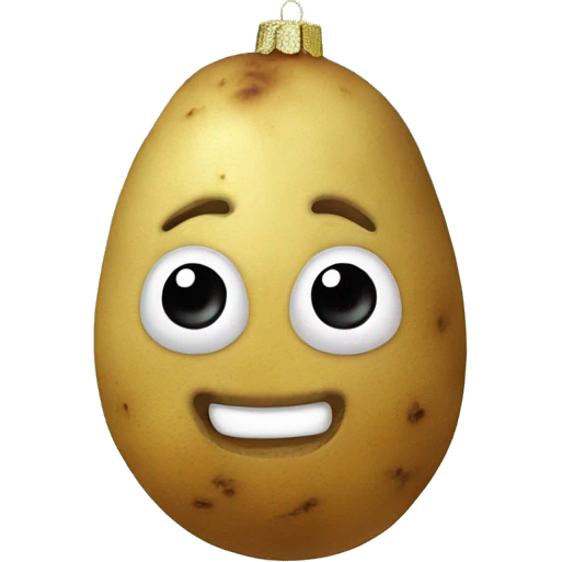 potato as christmas tree ornaments emoji