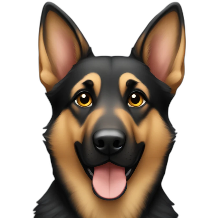 black and tan german shepherd dog emoji