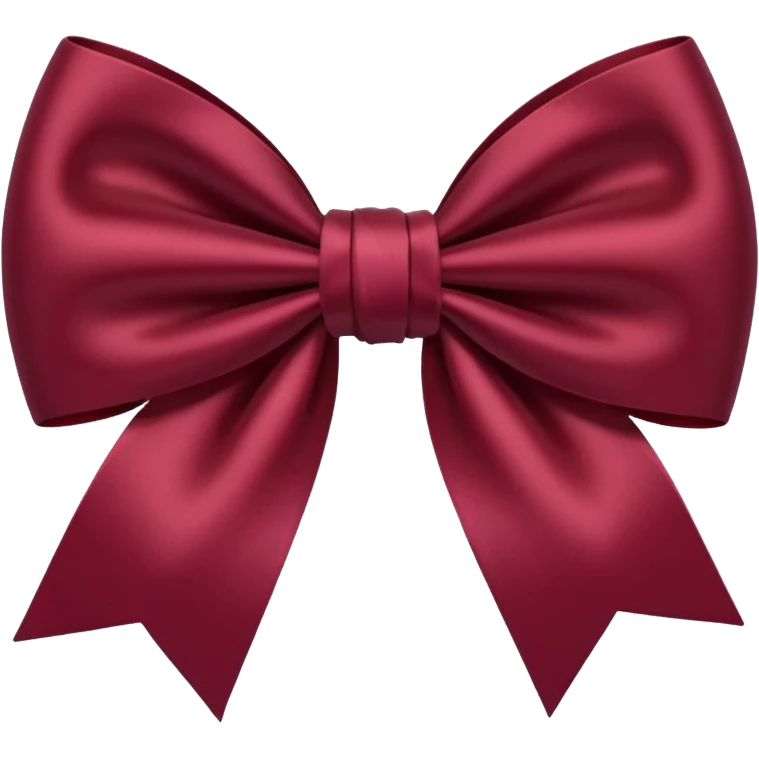 Maroon bow emoji
